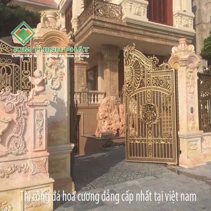 cột tròn dá hoa cương